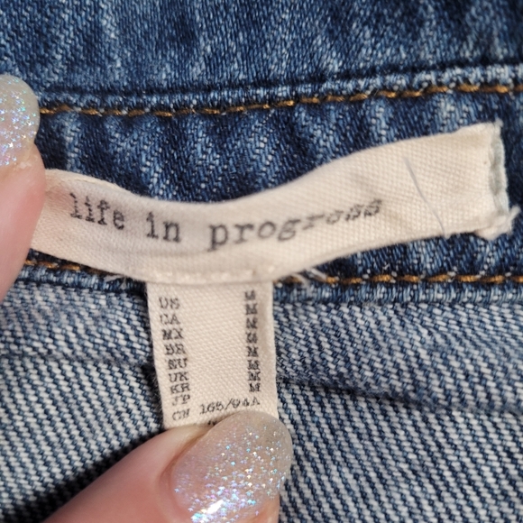 Life In Progress Denim Button Front Tunic Women's Size Medium - Picture 6 of 8